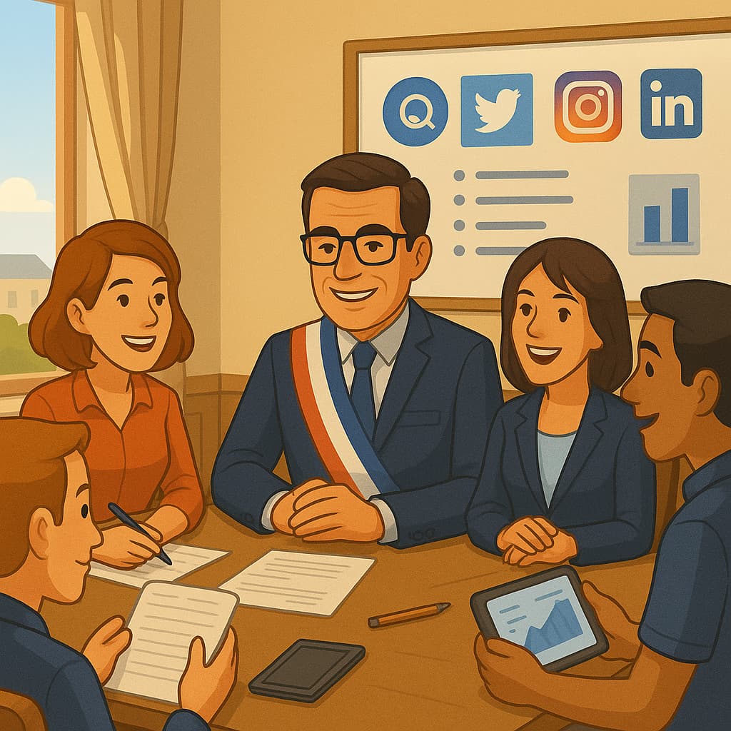 gestion des réseaux sociaux pour une marie française publique